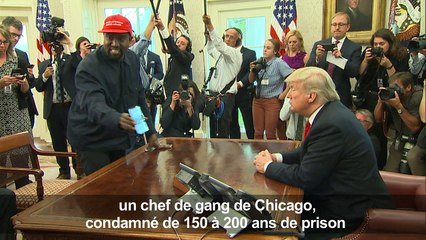 Trump et Kanye West: casquette et Superman dans le Bureau ovale