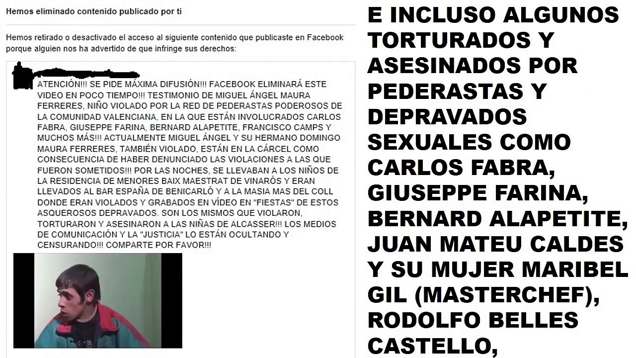 16 CRIMEN DE ALCÀSSER Y CASO BAR ESPAÑA: LA CENSURA EN FACEBOOK Y TWITTER