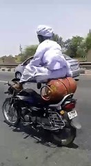 Bike stunt Pakistani Old man