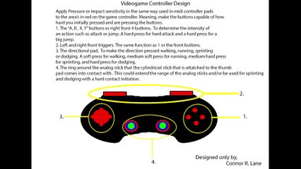Impact or Pressure Sensitivity Controller Design Created By Connor R. Lane