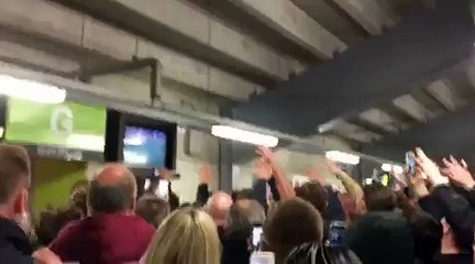 At the Brighton game when Derby drew with Huddersfield in the stand