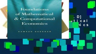 F.R.E.E [D.O.W.N.L.O.A.D] Foundations of Mathematical and Computational Economics [P.D.F]