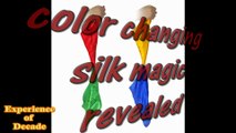 Magic World . Colors Changing Hanky Silk Scarf Magic Tricks Revealed