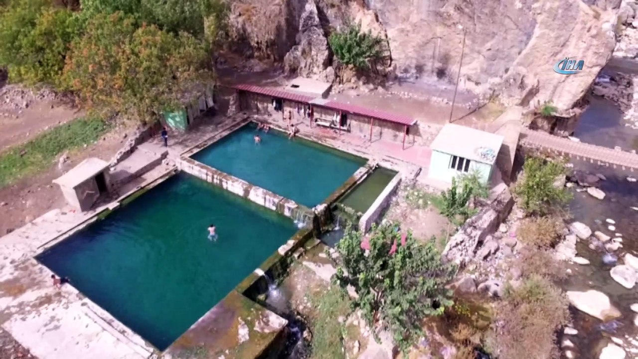 Terör bitti, turizm yatırımı başladı...2 milyon 143 bin TL’lik yatırım yapılacak Zümrüt Kaplıcası havadan görüntülendi