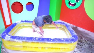 10,000 POUNDS OF OOBLECK IN INFLATABLE POOL!