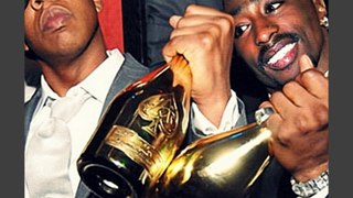 2pac Alive Popping Champagne Bottles with Jay Z