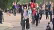 Stephen Fry arrives with husband for royal wedding