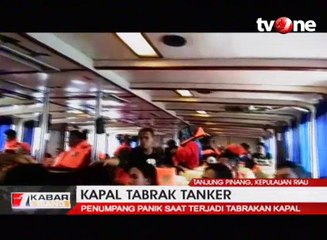 Download Video: Kapal Feri Tabrak Kapal Tanker, Penumpang Panik