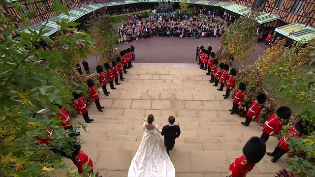Princess Eugenie and Jack share first kiss on chapel steps