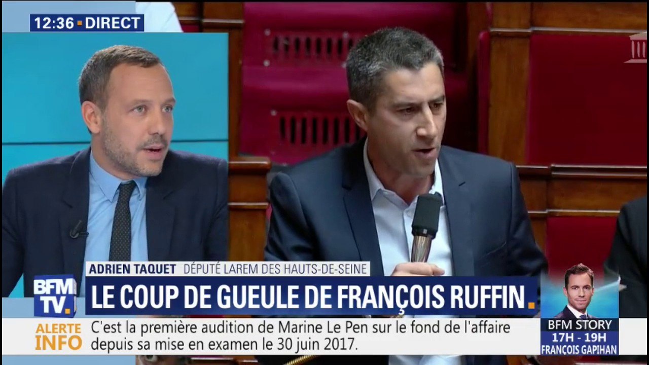 "C'est facile d'hurler dans les micros." Ce député LaREM estime que le coup de gueule de Ruffin "n'est pas justifié"