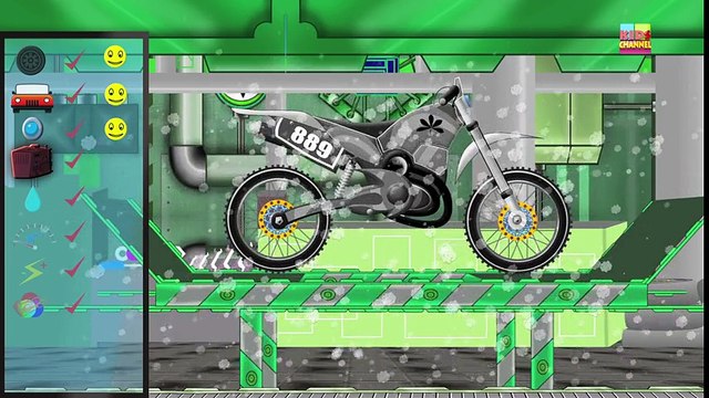 Tv cartoons movies 2019 bike service and repair car garage for kids