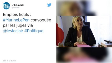 Soupçons d'emplois fictifs au FN: Marine Le Pen devant les juges.