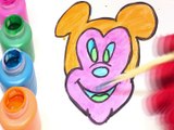 Mickey Mouse Glitter drawing and coloring for Kids, Toddlers Toy Art