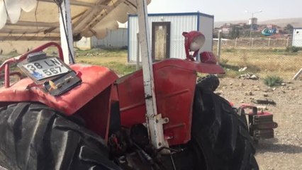 Traktörün İkiye Bölündüğü Kazada Sürücü Ağır Yaralandı