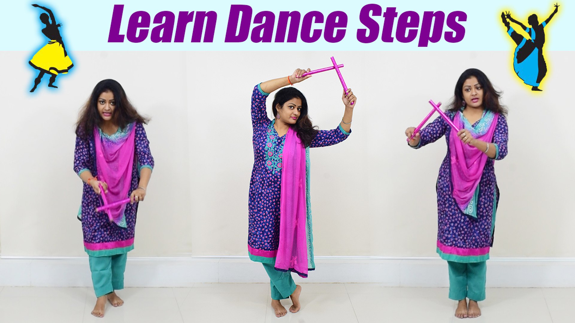 ⁣Dandiya के  Basic Steps| learn easy Dandiya steps for beginners| Boldsky