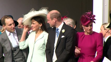 Royal Family leaving Princess Eugenie's wedding