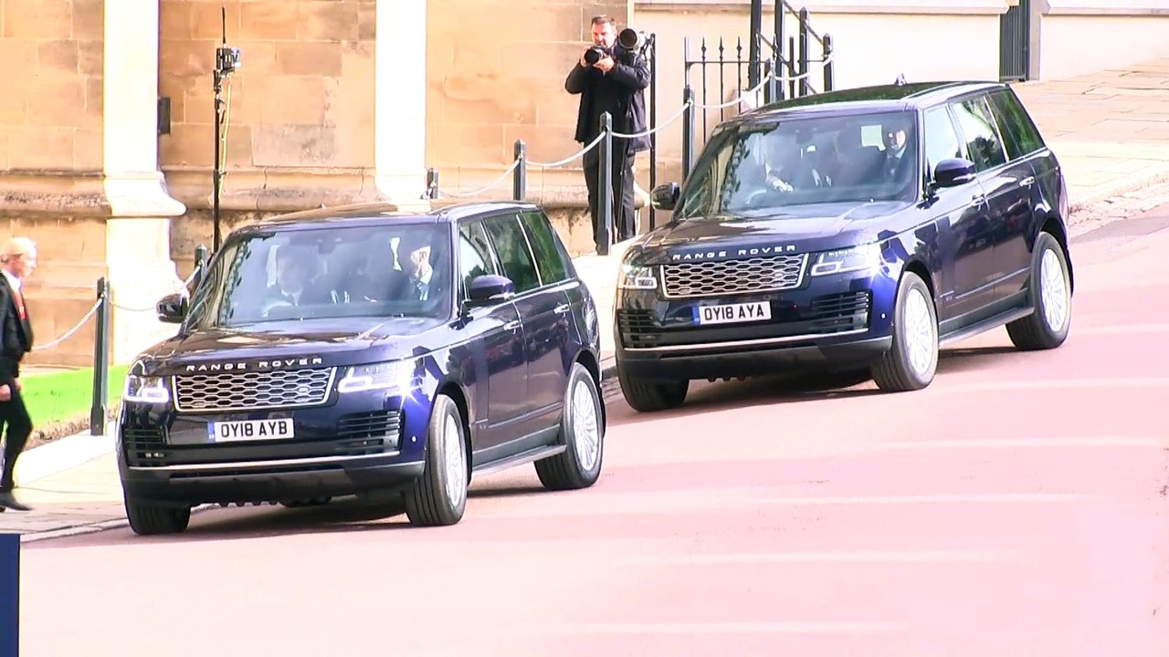 Princes William and Harry attend royal wedding with Kate and Meghan