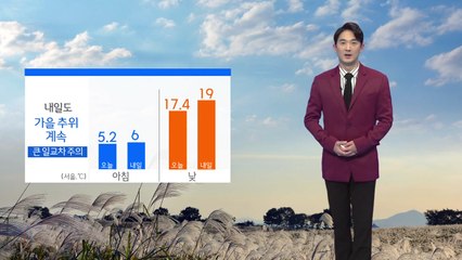 [날씨] 일요일 아침까지 가을 추위...산간 서리·얼음 / YTN