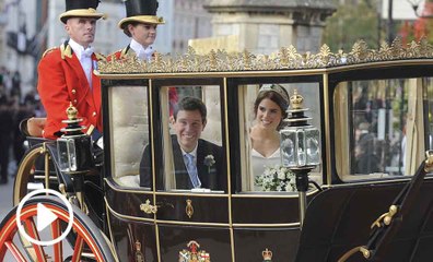 El paseo en carroza de Eugenia de York como recién casada