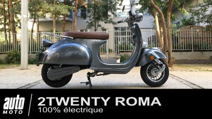 Scooter électrique façon "Vespa" 2Twenty Roma ESSAI POV Auto-Moto.com -  Vidéo Dailymotion