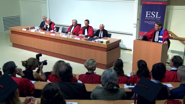 Rentrée solennelle 2018 de la European School of Law, Ecole Européenne de Droit (ESL-EED) - Discours