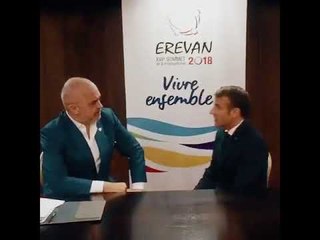 Ora News - Rama takon Macron në Armeni, flasin për vizitën e Presidentit francez në Tiranë