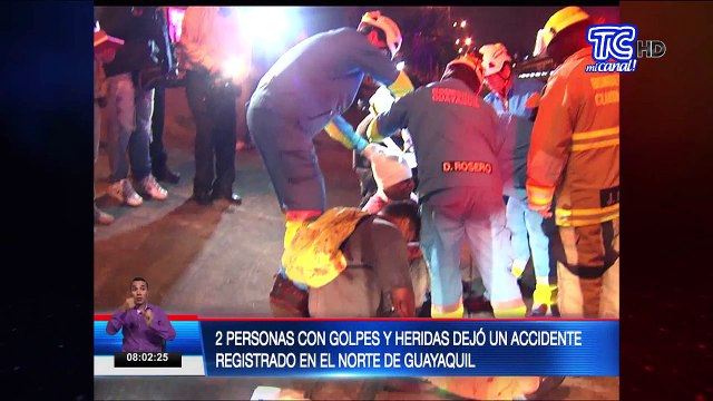 Dos personas con golpes y heridas dejó accidente en el norte de Guayaquil