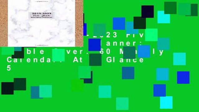 Popular 2019-2023 Five Year Monthly Planner: Marble Cover. 60 Monthly Calendar. At A Glance 5