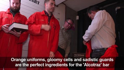 Cocktails in the can at London's jail-themed bar