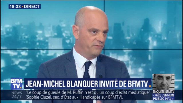 Jean-Michel Blanquer juge l'attaque de François Ruffin illégitime et assez ignoble