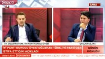 Halk TV canlı yayınında partisinden istifa etti