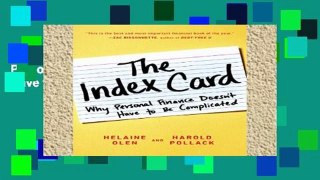 Popular The Index Card: Why Personal Finance Doesn t Have to Be Complicated