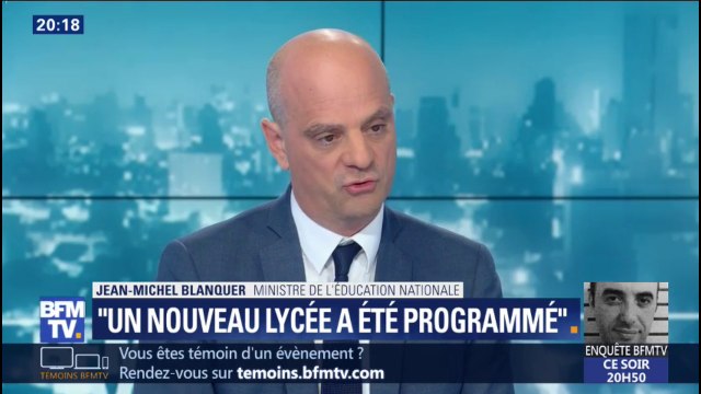 Amiante dans un lycée d'Île-de-France: Jean-Michel Blanquer affirme qu'un nouveau lycée a été programmé
