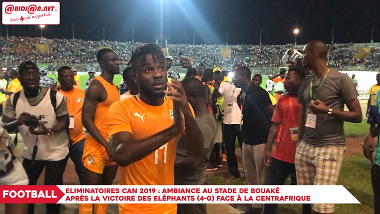 Eliminatoires CAN 2019 : Ambiance au stade de bouaké après la victoire des Eléphants 4-0 face à la Centrafrique