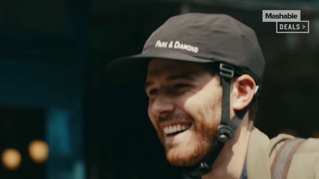 This stylish hat doubles as a bike helmet