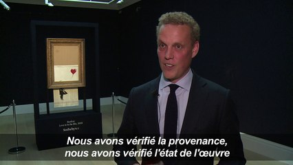 Londres: l'oeuvre déchiquetée de Banksy de nouveau exposée