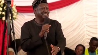 Raila Odinga LEAVES Uhuru & Ruto In STITCHES As He Describes CANAAN At The Burial Of Late Kamaru