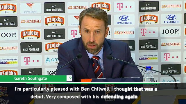 FOOTBALL: UEFA Nations League: Southgate impressed with Barkley and Chilwell