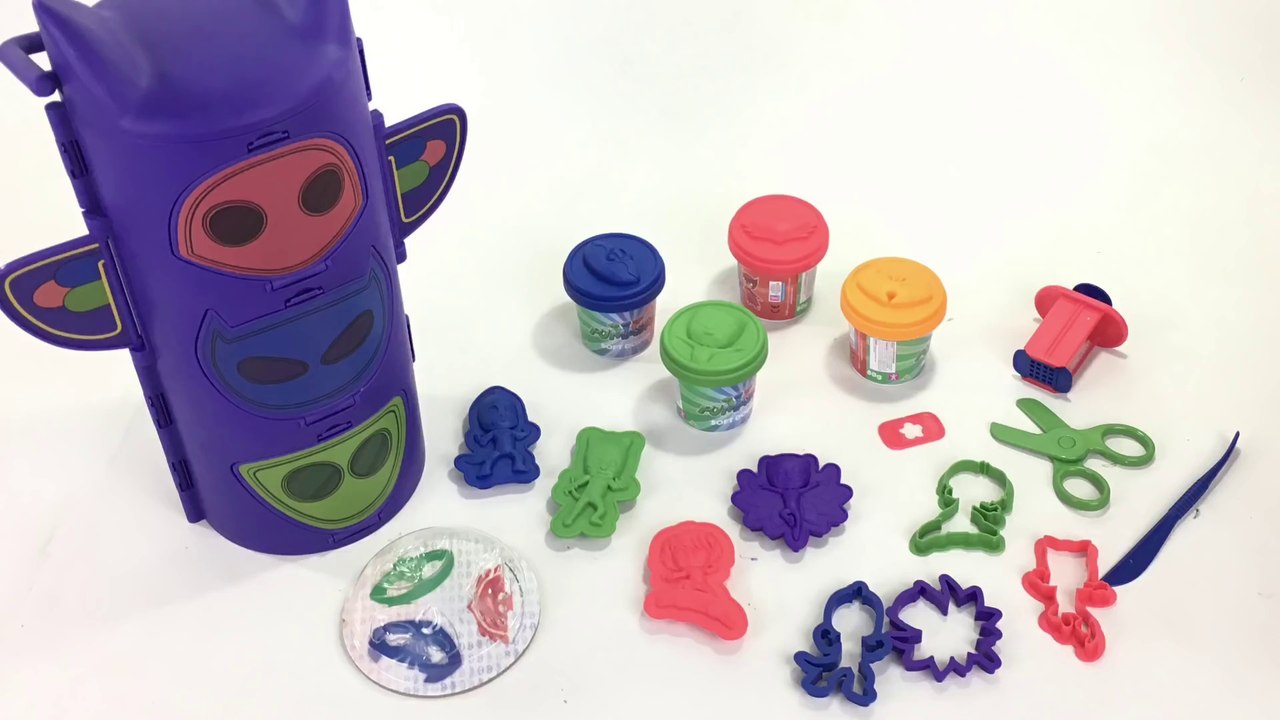 PJ MASKS Headquarters Carry Case Dough Set Play Doh Catboy Gekko Owlette || Keith's Toy Box