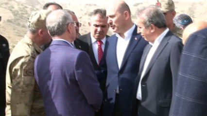 Bakan Soylu 8 askerin şehit olduğu bölgede incelemelerde bulundu