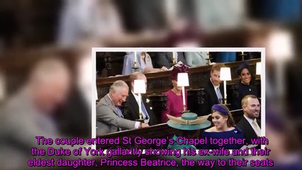 Sarah Ferguson sits next to Andrew in poignant moment at Princess Eugenie’s royal wedding