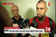 Arturo Vidal tras el amistoso: 