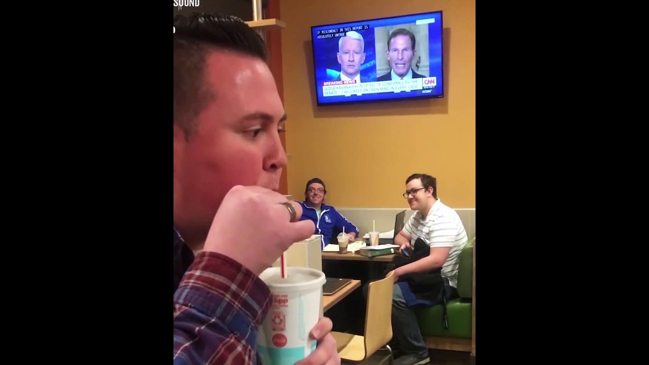 The Talented Guy Uses Cup To Beatbox