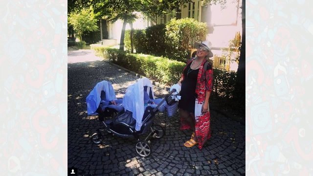 Doğa Rutkay ilk kez ikizlerinin yüzünü gösterdi