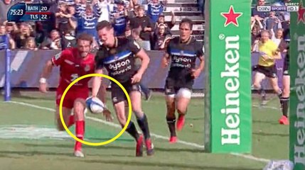 L'énorme sauvetage de Maxime Médard sur l'essai tout fait de Freddie Burns