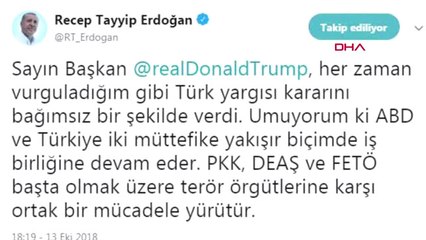 Erdoğan'dan Trump'a Yanıt