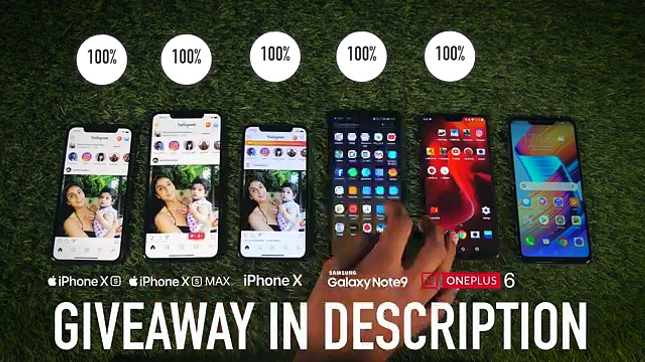 iPhone XS _ XS Max vs Galaxy Note 9 vs iPhone X Battery Life DRAIN TEST