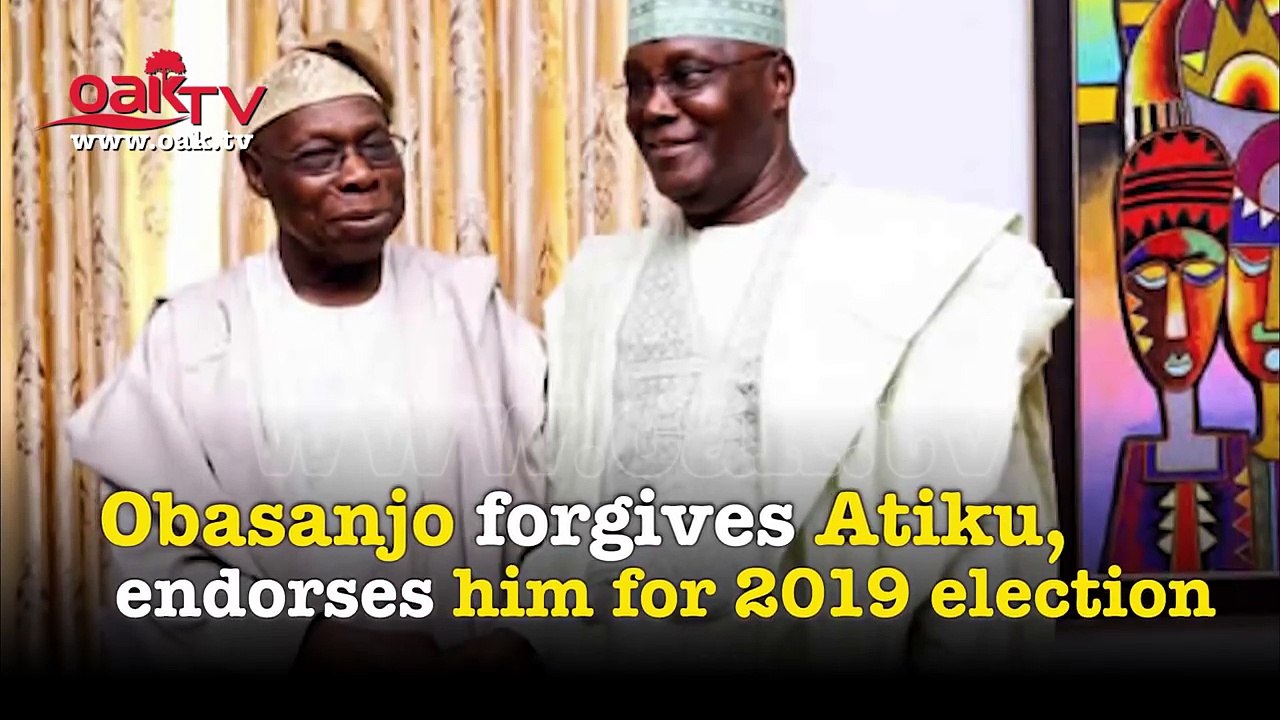 'I forgive you', Obasanjo tells Atiku, go defeat Buhari