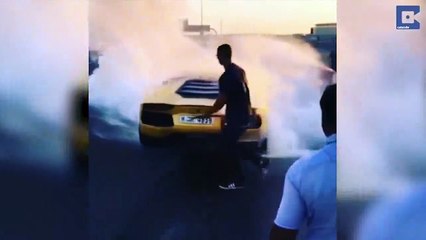 Il va cramer sa lamborghini en faisant un burn... Dommage