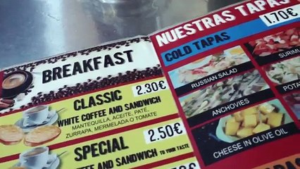 Colazione 1,80€ di salsicce a Malaga El Gallo Rojo